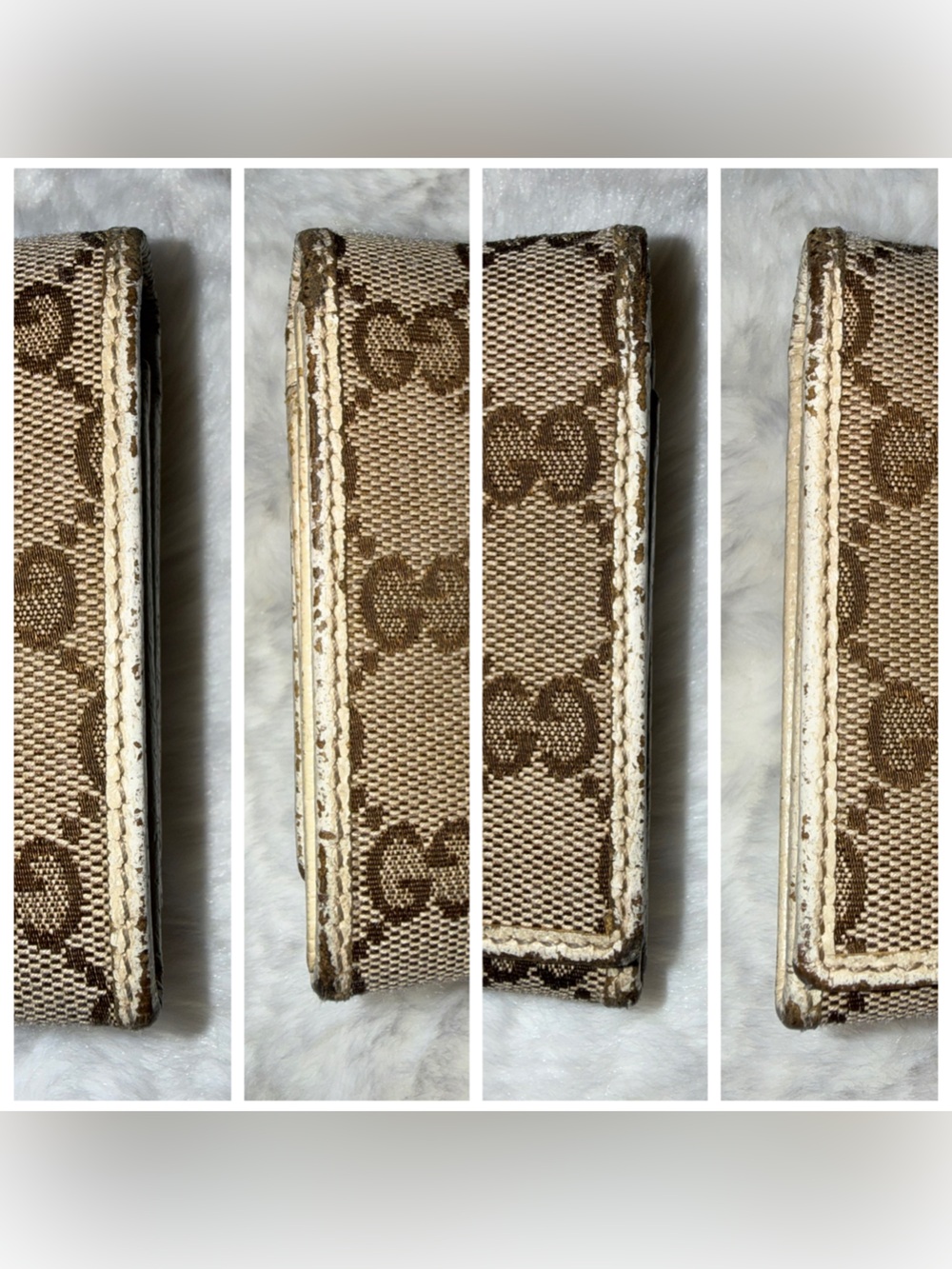 Gucci Brown GG Supreme Flap Wallet with Metal Plaque - Picture 6 of 14